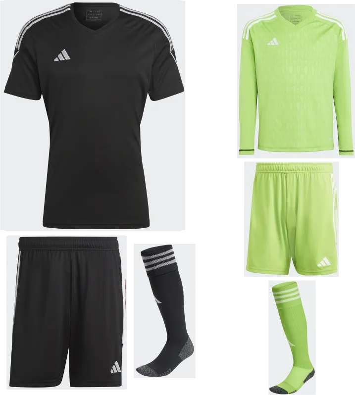 ADIDAS TIRO 23 PREMIUM SS KIT BUNDLE BLACK WHITE