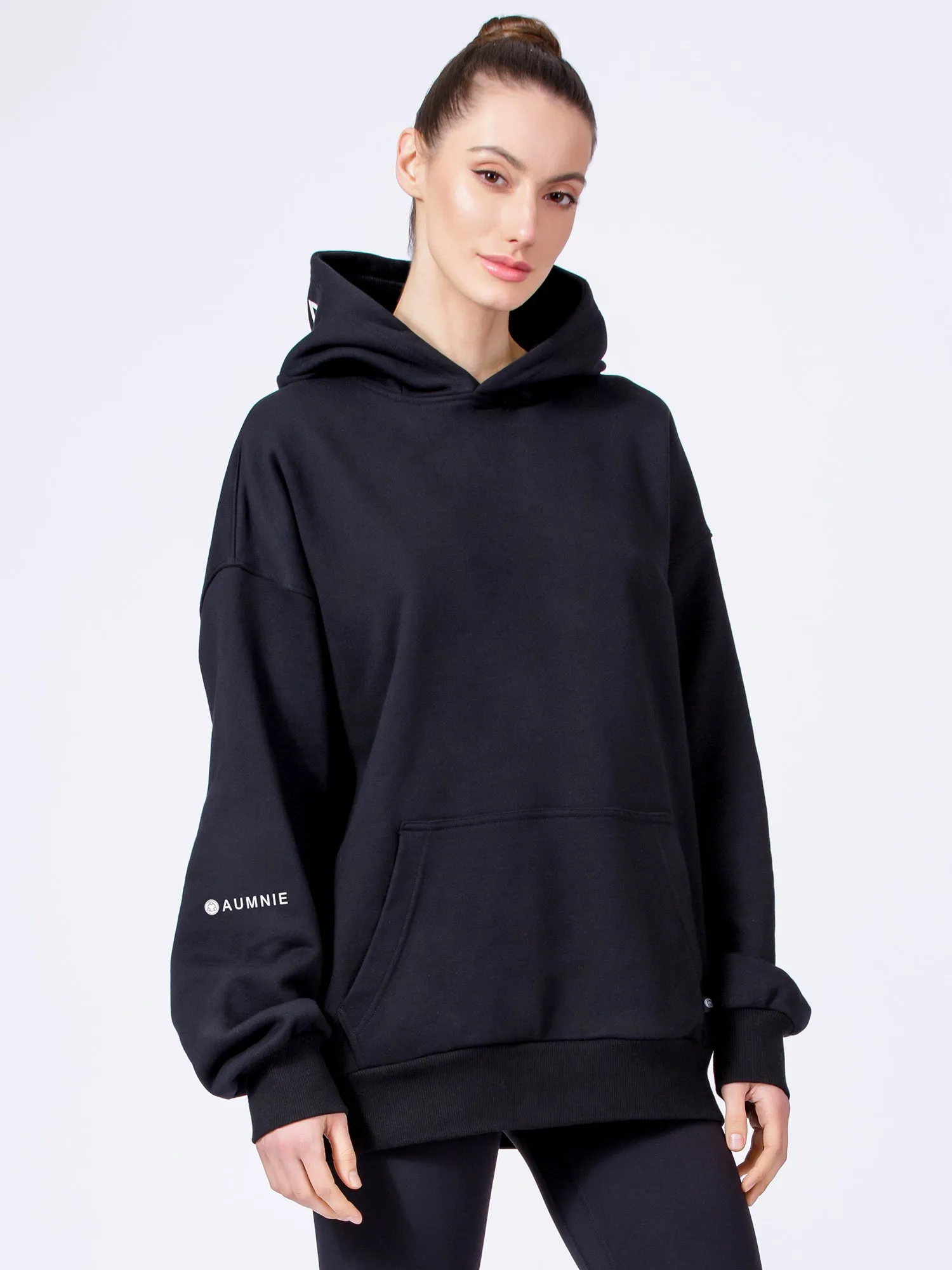 AUMNIE OVERSIZE HOODIE, BLACK
