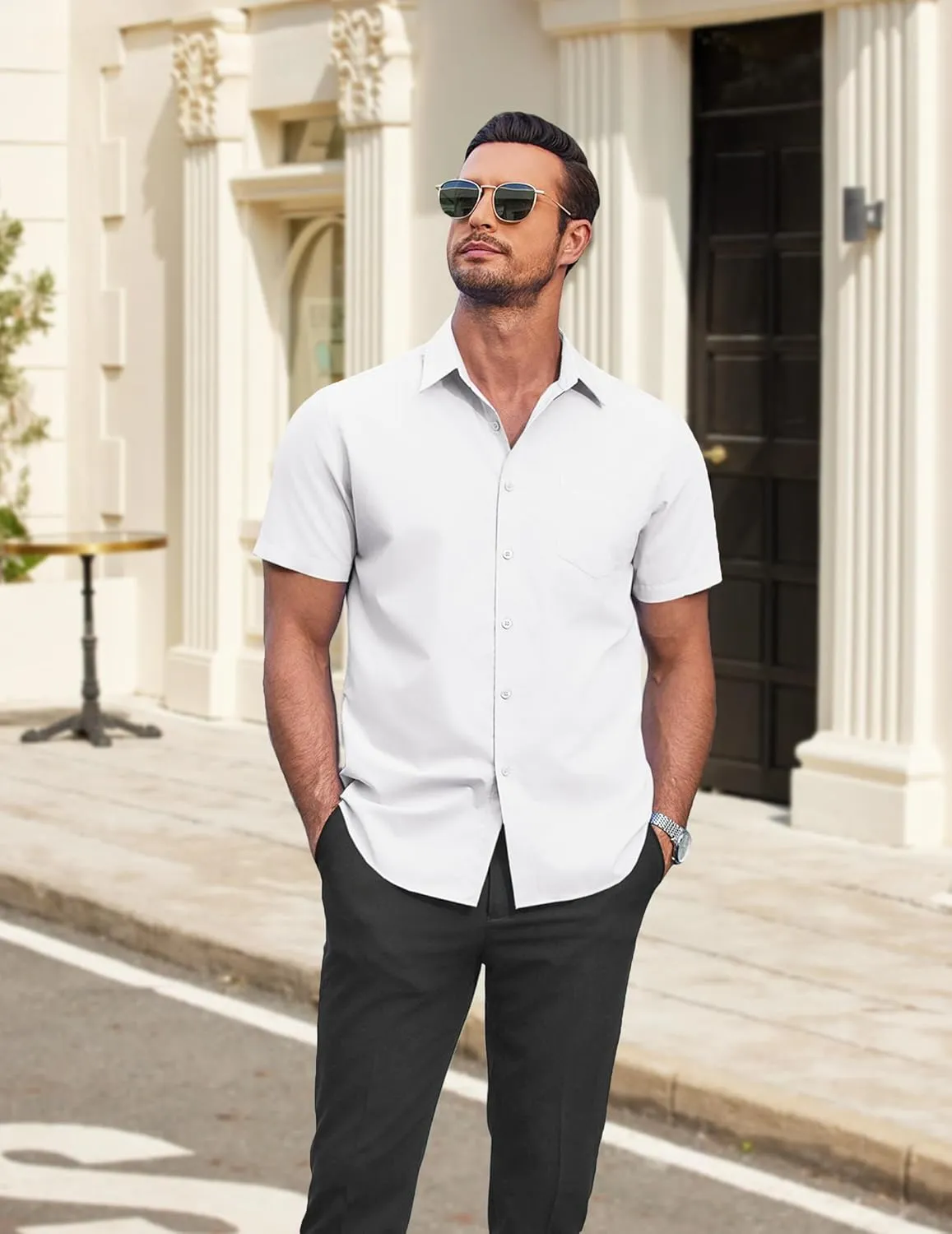 COOFANDY Mens Dress Shirts Soft Modal Business Casual Button Down Shirts Lightweight Spring Summer Shirts