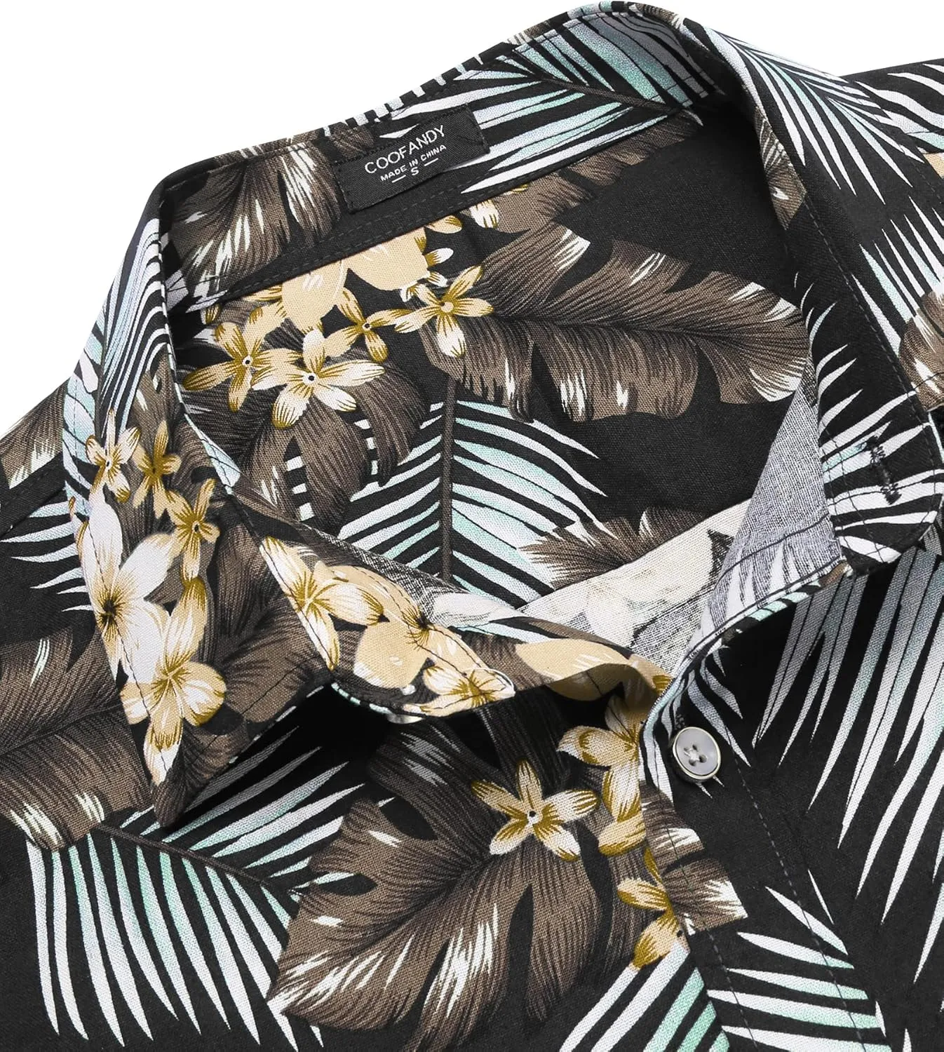 COOFANDY Mens Hawaiian Shirts Short Sleeve Casual Button Down Tropical Beach Shirt