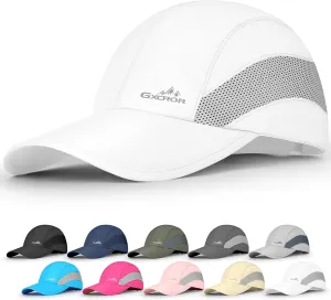 GXCROR Running Hat for Men Women Quick-Dry Baseball Cap UPF50  with Breathable Mesh, Adjustable Hook & Loop for Outdoor