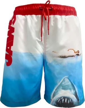 Jaws Men's Swim Trunks with Mesh Lining, Elastic Waistband, Drawstring & Side Pockets/Swimwear Board Shorts