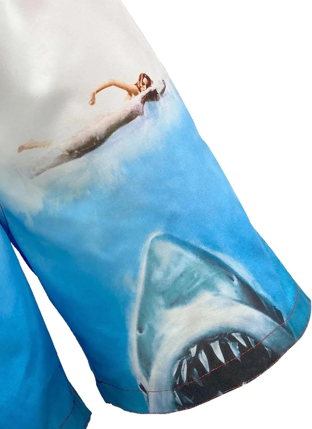 Jaws Men's Swim Trunks with Mesh Lining, Elastic Waistband, Drawstring & Side Pockets/Swimwear Board Shorts