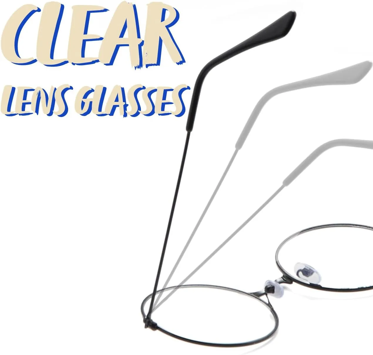 Spooktacular Creations Halloween Wizard Glasses, Old Men Round Wire Costume Glasses Accessory for Men Women Halloween Dress Up, Halloween Costume Prop