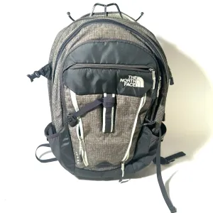 The North Face Black and Gray Backpack with Durable Design