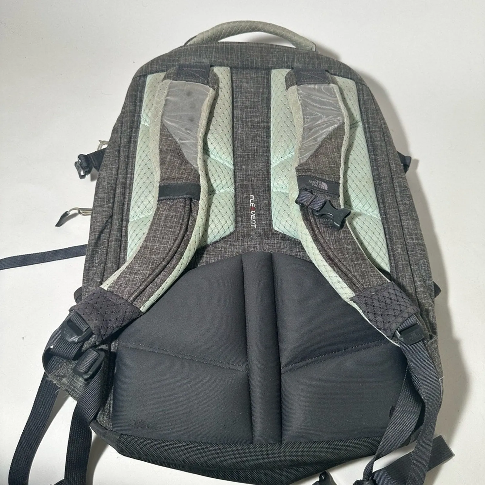 The North Face Black and Gray Backpack with Durable Design