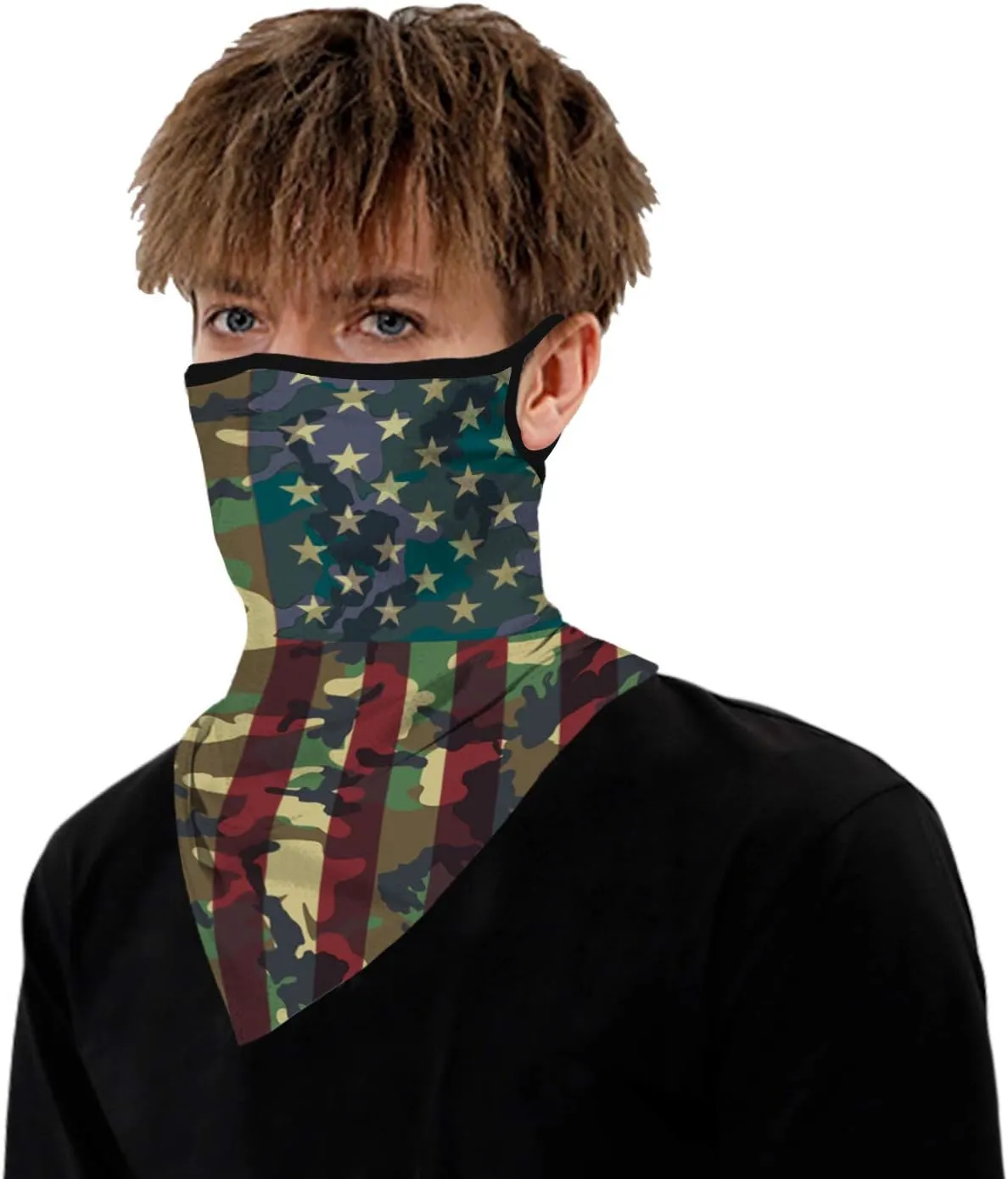 YAYOUREL Neck Gaiter Face Mask Covering Bandanas for Men Women Summer UV Face Scarf Mask Cover Facemask Balaclava Headbands