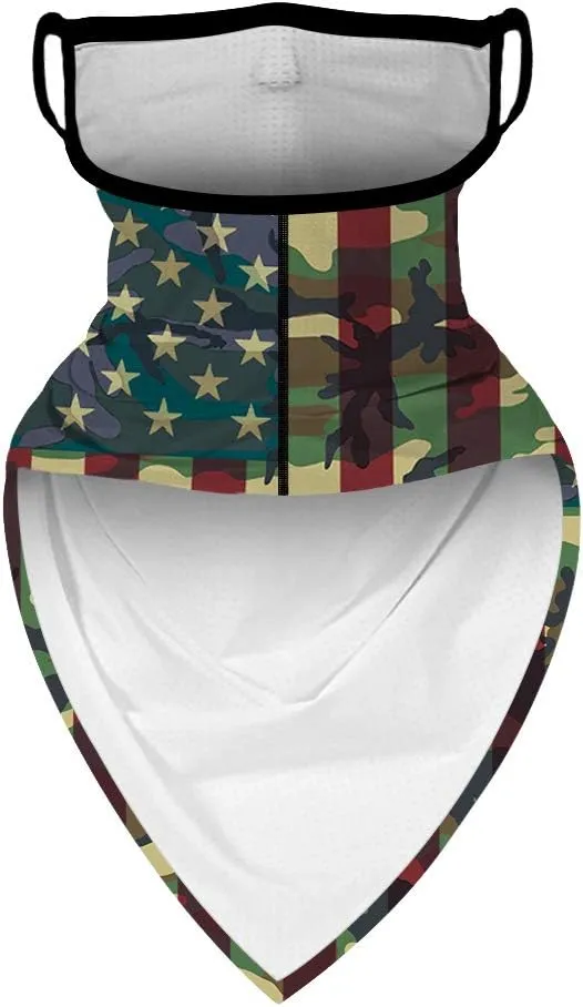 YAYOUREL Neck Gaiter Face Mask Covering Bandanas for Men Women Summer UV Face Scarf Mask Cover Facemask Balaclava Headbands