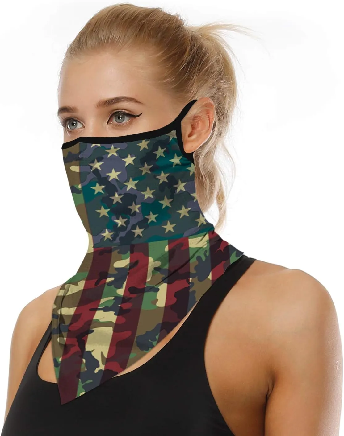 YAYOUREL Neck Gaiter Face Mask Covering Bandanas for Men Women Summer UV Face Scarf Mask Cover Facemask Balaclava Headbands